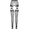 PASSION - S027 SCHWARZE STRUMPFSTRUMPFHOSE, EINE GRÖSSE