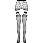 PASSION - S027 SCHWARZE STRUMPFSTRUMPFHOSE, EINE GRÖSSE