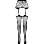 PASSION - S028 SCHWARZE STRUMPFSTRUMPFHOSE, EINE GRÖSSE