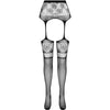 PASSION - S030 STRUMPFHOSE MIT SCHWARZEM GARTER, EINE GRÖSSE