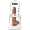 KING COCK - REALISTISCHER PENIS MIT KUGELN 19.8 CM KARAMELL
