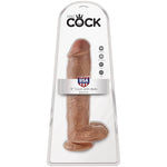 KING COCK - REALISTISCHER PENIS MIT KUGELN 22.6 CM KARAMELL