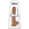 KING COCK - REALISTISCHER PENIS MIT KUGELN 22.6 CM KARAMELL