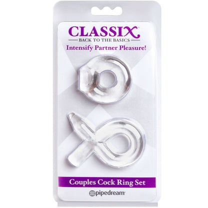 CLASSIX - SET FÜR PAARE 2 TRANSPARENTE PENISRINGE