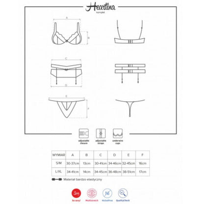 OBSESSIVE - HEARTINE SET DREI TEILIG S/M