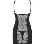 OBSESSIVE - HEARTINE CHEMISE & TANGA SCHWARZ S/M