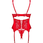 OBSESSIVE - AMOR CHERRIS KORSETT & TANGA L/XL