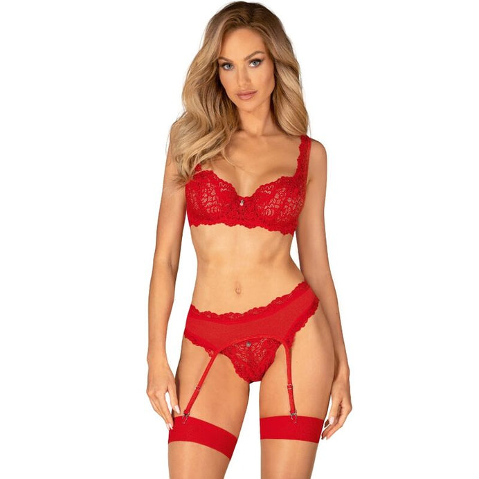 OBSESSIVE - AMOR CHERRIS SET 3-TEILIG L/XL