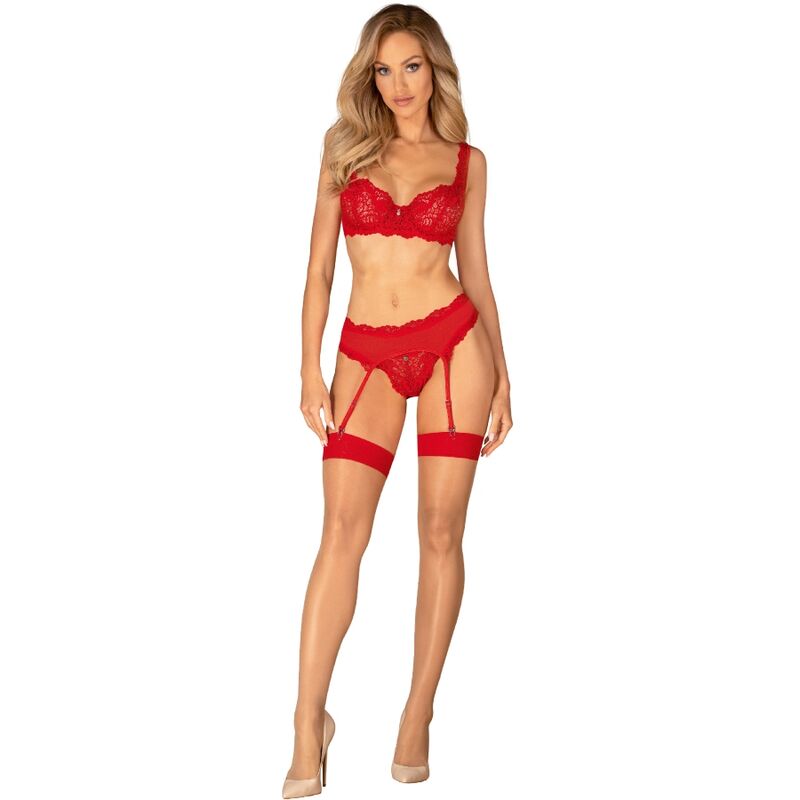 OBSESSIVE - AMOR CHERRIS SET 3-TEILIG L/XL
