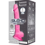 SILEXD - MODEL 1 REALISTISCHER PENIS PREMIUM SILIKON SILEXPAN FLUORESZIERENDES ROSA 17.5 CM