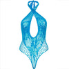 LEG AVENUE - TEDDY-HALFTER MIT SPITZE BLAU