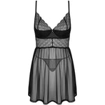 OBSESSIVE - CHEMERIS SET BADYDOLL & THONG XS/S