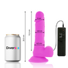 DIVERSIA - FLEXIBLER VIBRIERENDER DILDO LILA 20.5 CM -O- 4.2 CM