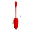 PRETTY LOVE - VIBRIERENDES EI MIT ROTER WIEDERAUFLADBARER MEERESTEXTUR