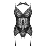 LIVCO CORSETTI FASHION - GIELLANDRA FOR THE SENSES COLLECTION KORSETT + PANTY SCHWARZ