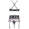 LIVCO CORSETTI FASHION - SNEHANA LC 90443 BH + STRUMPFGÜRTEL + HÖSCHE SCHWARZ