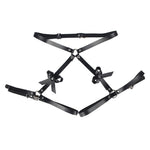 SUBBLIME - LEDER TAILLE UND BEIN HARNESS SCHWARZ EINE GRÖSSE