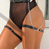 SUBBLIME - LEDERGÜRTEL HARNESS SCHWARZ EINE GRÖSSE