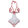 SUBBLIME - SEXY KRANKENSCHWESTERKOSTÜM MIT SCHRITTFREIEM AUSSCHNITT S/M