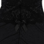 SUBBLIME - BABYDOLL-TÜLLSTOFF MIT SPITZE UND BLUMENDETAIL SCHWARZ S/M