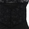 SUBBLIME - BABYDOLL MIT VERSTELLBAREN TRGERN UND TRANSPARENTER SPITZE MIT BLUMENDRUCK SCHWARZ S/M