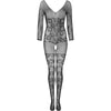 LIVCO CORSETTI FASHION - CELDON BODYSTOCKING MIT SCHRITTFREIEN SCHWARZ EINE GRÖSSE