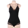 SUBBLIME - SCHWARZER TEDDY MIT BLUMENSPITZENDETAIL L/XL