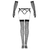 LIVCO CORSETTI FASHION - NEMALIA SET STRUMPFHALTER + STRÜMPFE + HANDSCHUHE SCHWARZ