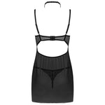 LIVCO CORSETTI FASHION - BINELLA SET BABYDOLL + TANGA SCHWARZ