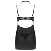 LIVCO CORSETTI FASHION - BINELLA SET BABYDOLL + TANGA SCHWARZ