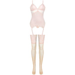 LIVCO CORSETTI FASHION - PERSINNE PEACH SET KORSET + HÖSCHEN + STRÜMPFE