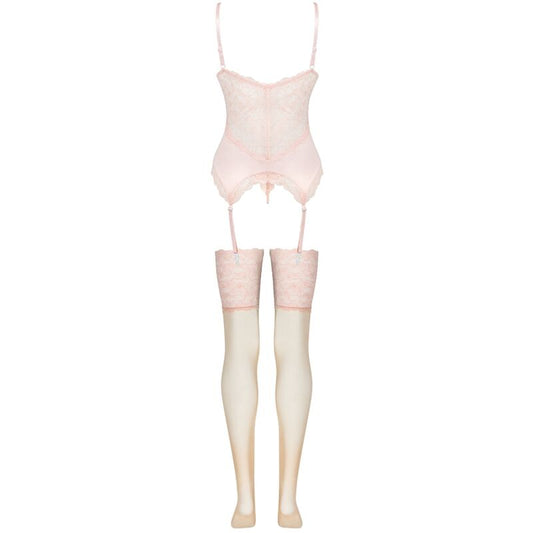 LIVCO CORSETTI FASHION - PERSINNE PEACH SET KORSET + HÖSCHEN + STRÜMPFE