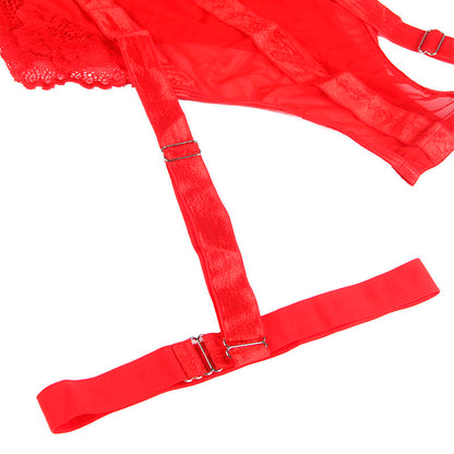 SUBBLIME - TEDDY MIT STRUMPFBAND-DETAIL BRUST ROT S/M