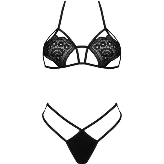 LIVCO CORSETTI FASHION - JIMENA LC 20216 BH + STRING SCHWARZ EINE GRÖSSE