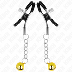 KINK - GOLDENE JINGLE BELL ANHÄNGER-NIPPELKLAMMERN 6 CM