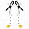 KINK - GOLDENE JINGLE BELL ANHÄNGER-NIPPELKLAMMERN 6 CM