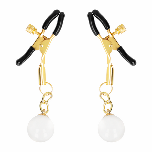 KINK - GLASPERLEN-NIPPELKLAMMERN GOLD 6 CM
