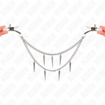 KINK - NIPPELKLEMMEN MIT SPIKES KETTEN 30 CM