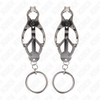 KINK - O-RING JAPANISCHE KLEEBLATT-NIPPELKLAMMERN SILBER