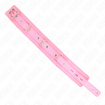 KINK - HALSBAND MIT LEINE 65 CM MIT EINSCHRÄNKUNGEN ROSA 36-42 CM X 5,5 CM