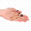 KINK - DÜNNE NIPPELKLEMMEN GOLD 7 CM