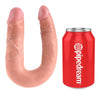 KING COCK - DOPPELPENETRATIONSDILDO 13.9 CM NATÜRLICH