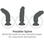 KING COCK - VIBRATORDILDO 15.24 CM NATÜRLICH