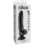 KING COCK - VIBRIERENDER DILDO MIT HODEN 23 CM SCHWARZ