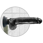 KING COCK - VIBRIERENDER DILDO MIT HODEN 23 CM SCHWARZ