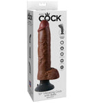KING COCK - VIBRATORDILDO MIT HODEN 25.5 CM BRAUNE FARBE