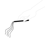 BIJOUX - MAGNIFIQUE SILBERNE METALLKETTEN-HALSKETTE / PEITSCHE