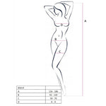 PASSION - WOMAN BS014 WEISSER BODYSTOCKING, EINE GRÖSSE