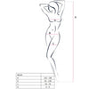 PASSION - WOMAN BS024 WEISSER BODYSTOCKING, EINE GRÖSSE