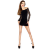 PASSION - WOMAN BS025 BODYSTOCKING SCHWARZ KLEIDERSTIL EINE GRÖSSE